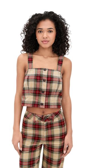 Faherty High Ridge Corduroy Bustier Winterstone Plaid 4