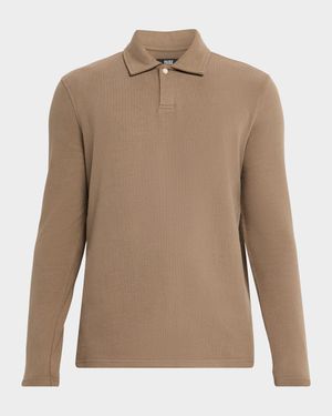 Men's Hammond Sueded Jersey Long-Sleeve Polo Shirt