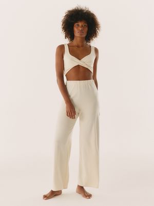 Noo - Pantalon easy off white - Taille 42 - Beige