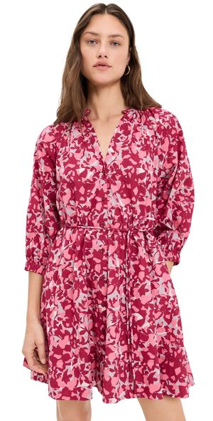 Apiece Apart Mitte Shift Dress Layered Pebbled Rosa S
