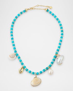 Beck Necklace with Turquoise and Seashells