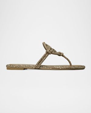 Miller Embellished Medallion Flat Thong Sandals