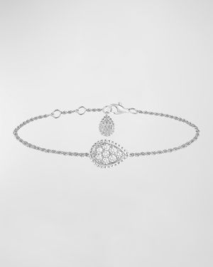 Quatre 18K White Gold Clou de Paris Bracelet