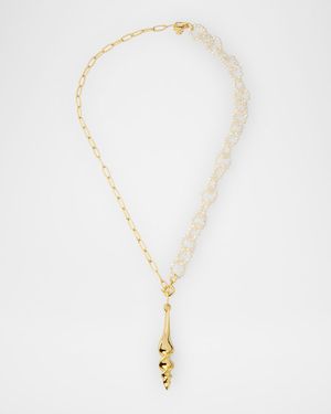 Turritella Lariat Necklace