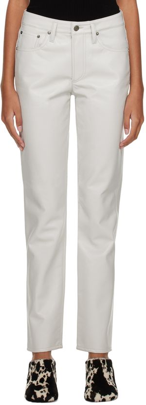 AGOLDE Gray Lyle Leather Pants