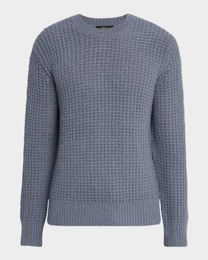Men's Macro Waffle Cashmere Sweater