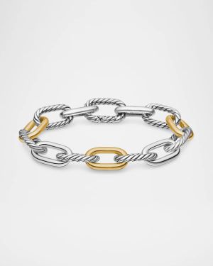 DY Madison Chain Bracelet in Silver with 18K Gold, 11mm