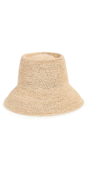 Janessa Leone Felix Straw Bucket Hat Natural S