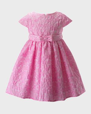 Girl's Daisy Damask Party Dress, Size 2-10