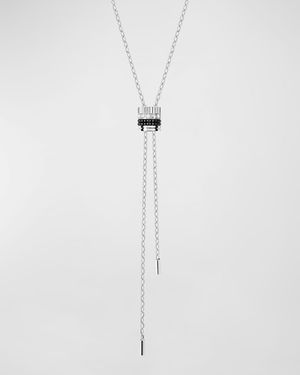 Quatre 18K White Gold Double Edition Small Tie Necklace