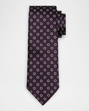 Men's Woven Medallion Silk Tie