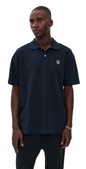 Maison Kitsuné Grey Fox Head Patch Comfort Polo Classic Navy M