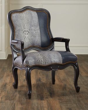 Alex Leather Bergere Chair