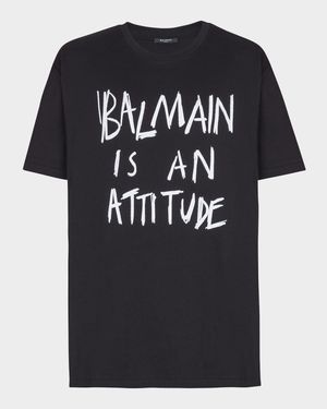 Men's Balmain Attitude Graphic T-Shirt