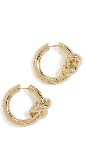 Jennifer Fisher Hinge Knot Huggie Earrings Yellow Gold One Size