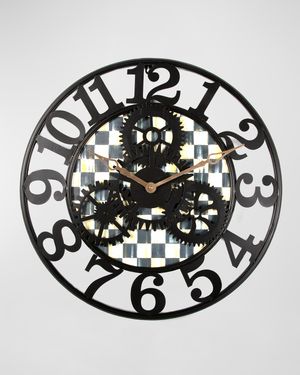 Courtly Check Small Farmhouse Wall Clock