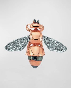 Bee Stud Earring with Diamonds, Single