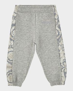 Boy's Barocco Logo-Embroidered Sweatpants, Size 12M-5