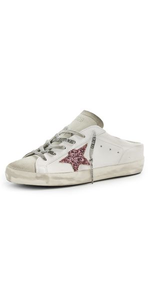 Golden Goose Bio Based Upper Glitter Star Sneakers White/Ice/Pink 41