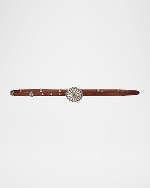 x T. Skies Vachetta Leather Belt