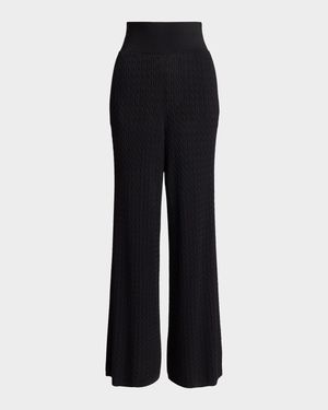 Wide-Leg Sweater Pants