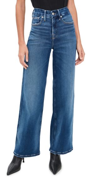 Good American Soft Tech Good Petite Skate Wide Jeans Indigo891 16