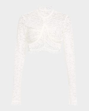 Dylan Long-Sleeve Lace Top