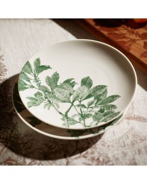 Arbor Green Canapes Plates, Set of 4