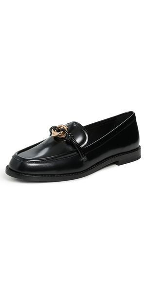 Loeffler Randall Roma Loafers with Hardware Black 6