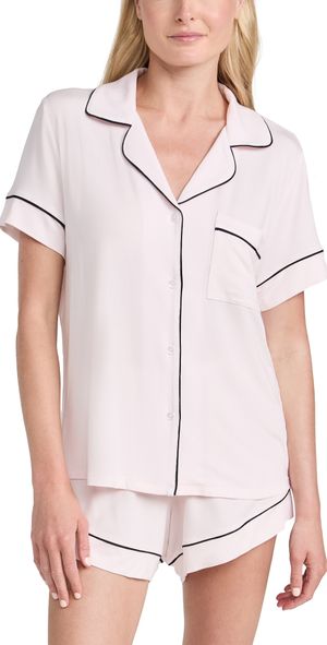 Eberjey Gisele The Relaxed Short Pajama Set Sorbet/Black XS