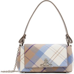 Vivienne Westwood Moyen sac Hazel beige et bleu - capsule exclusive à SSENSE