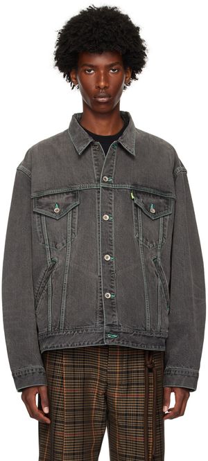 doublet Black Care Denim Jacket