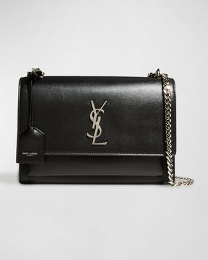 Sunset Medium YSL Shoulder Bag in Smooth Leather