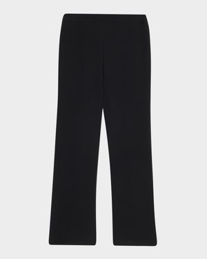 Wide Leg Silk Cady Trousers