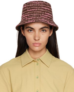 JACQUEMUS Brown Le Raphia 'Le Bob Bordado' Bucket Hat