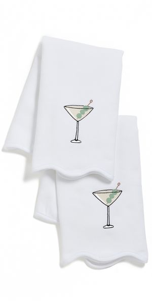 Weezie Martini Hand Towel 2 Pack Martini One Size