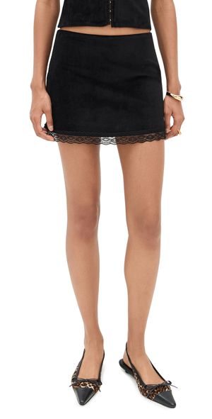 Bella Venice The Lucille Skirt Black Velvet XS
