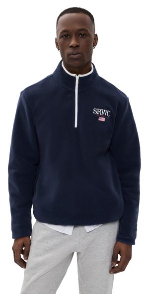 Sporty & Rich Nautical Polar Quarter Zip Dark Navy XL