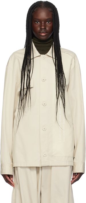 MM6 Maison Margiela Blouson blanc cassé à panneaux