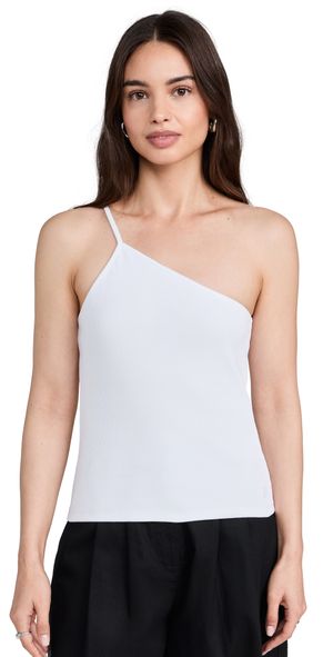 POSSE Axel One Shoulder Singlet Top White XL
