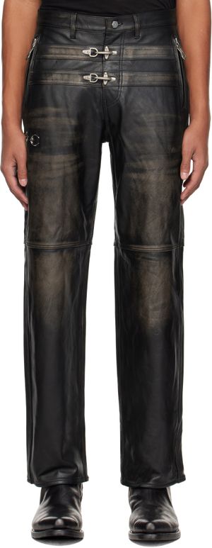 Thug Club Black Bio Soldier Leather Pants