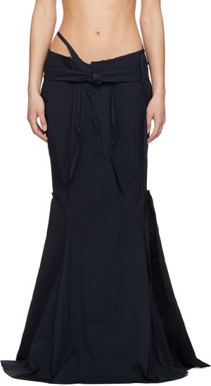 Ottolinger Navy Mermaid Suit Maxi Skirt