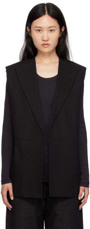 Jil Sander Black Tailored Vest