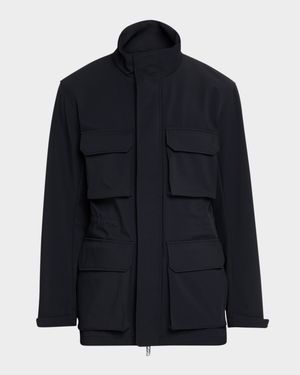 Men's Nylon Four-Pocket Car Coat