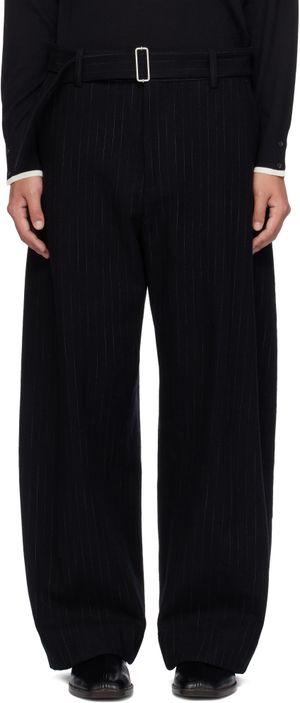 Studio Nicholson Black Vital Stripe Trousers