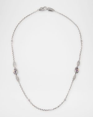 Kyma Amethyst, Quartz and Swiss Topaz Necklace