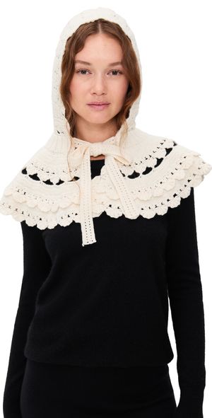 Sea Alena Knit Crochet Balaclava Cream One Size
