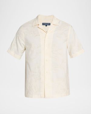 Men's Franca Raffia Jacquard Camp Shirt