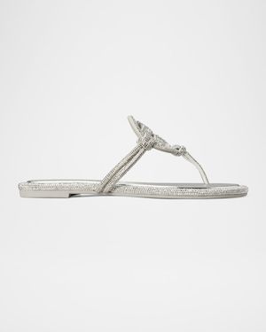 Miller Pave Leather Logo Sandals