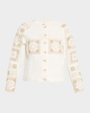 Lido Crochet Denim Jacket